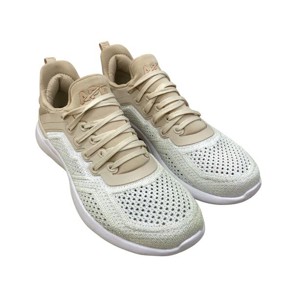 APL TechLoom Tracer Womens 6 Knit Lightweight Running Sneakers Beige *BLEMISHED - Picture 1 of 12